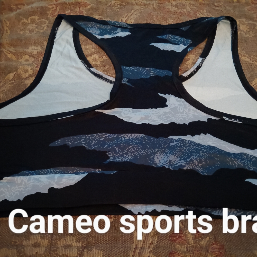 Cameo Black and White Athletic Bra